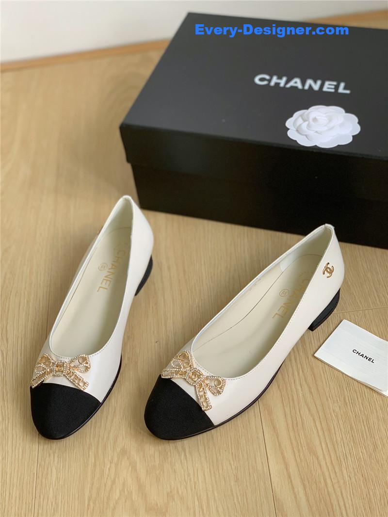 cc double c butterfly D1am0nd buckle shoes