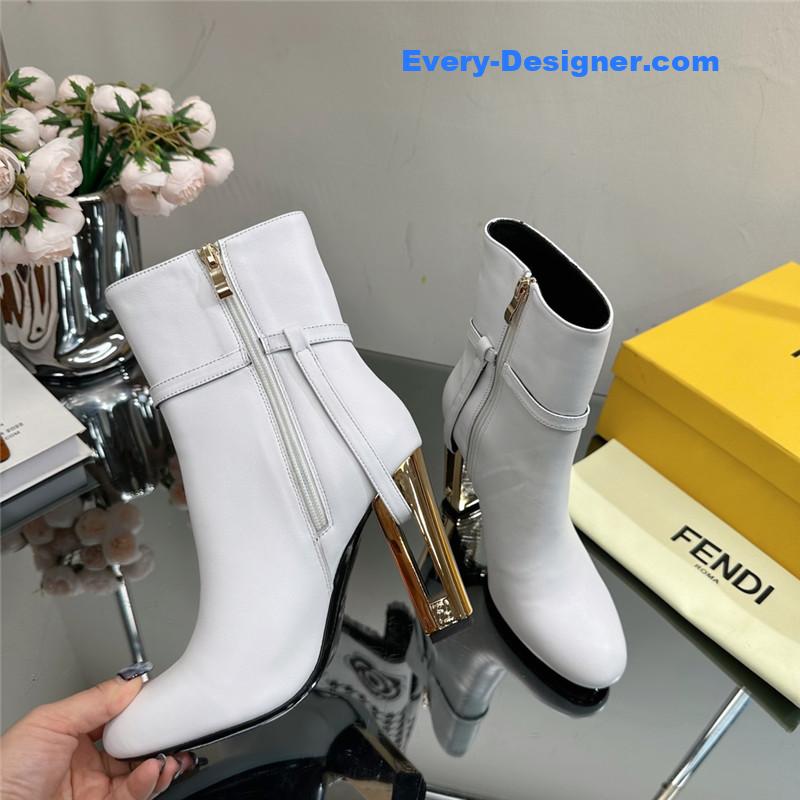 F**di hollow chunky heel ankle boots
