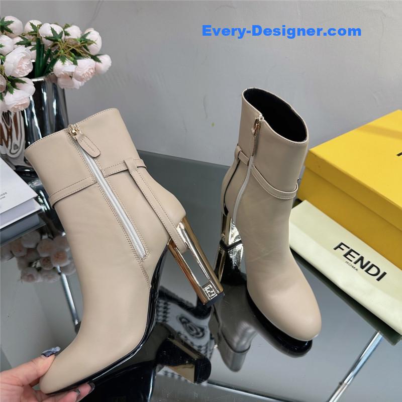 F**di hollow chunky heel ankle boots