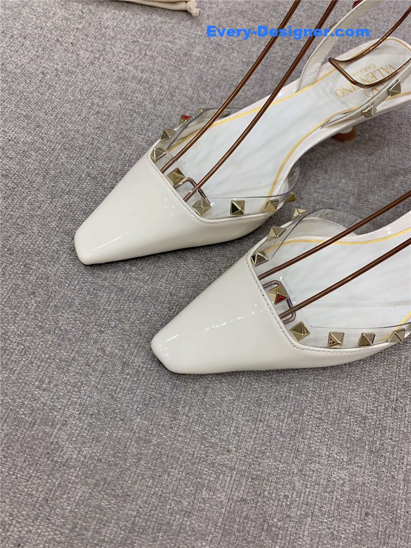 Va1e*ntin0 new rivet kitten heel sandals
