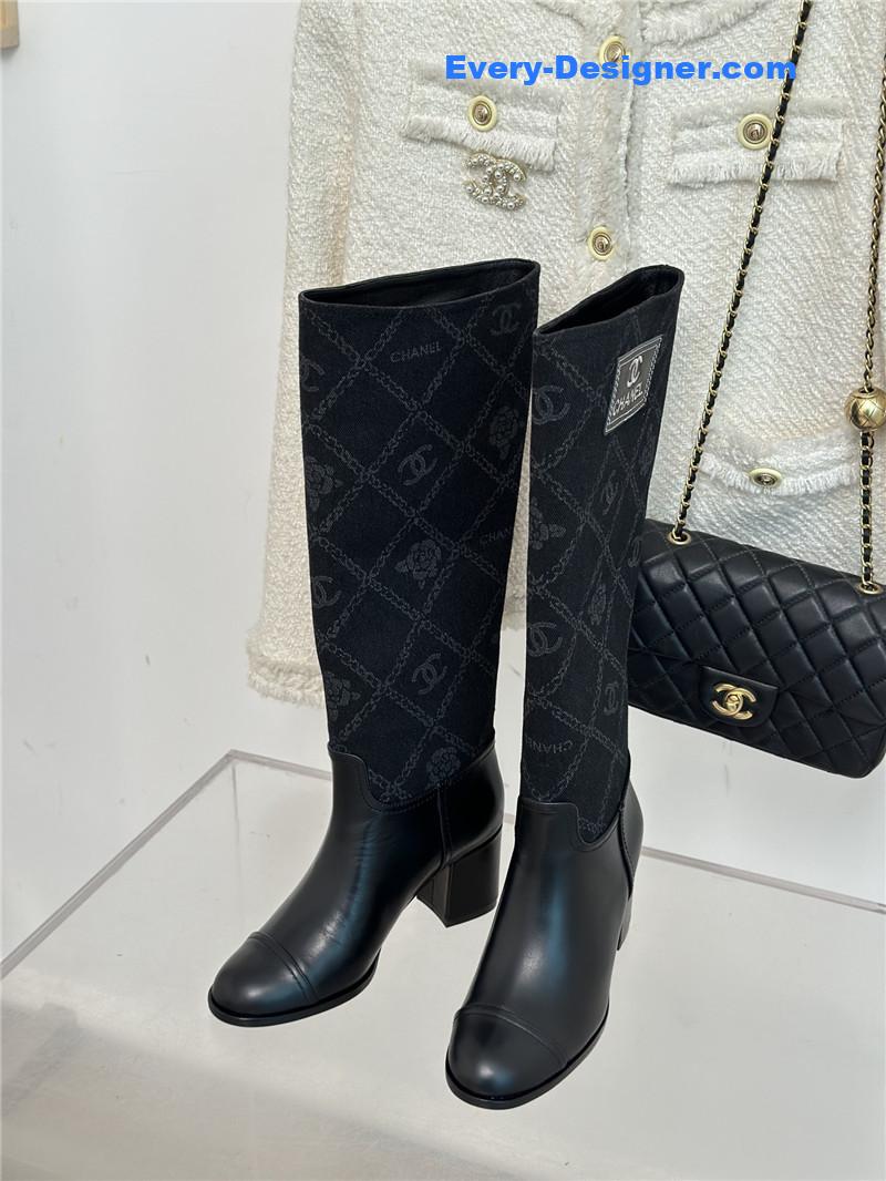 CC new chunky heel cowboy boots