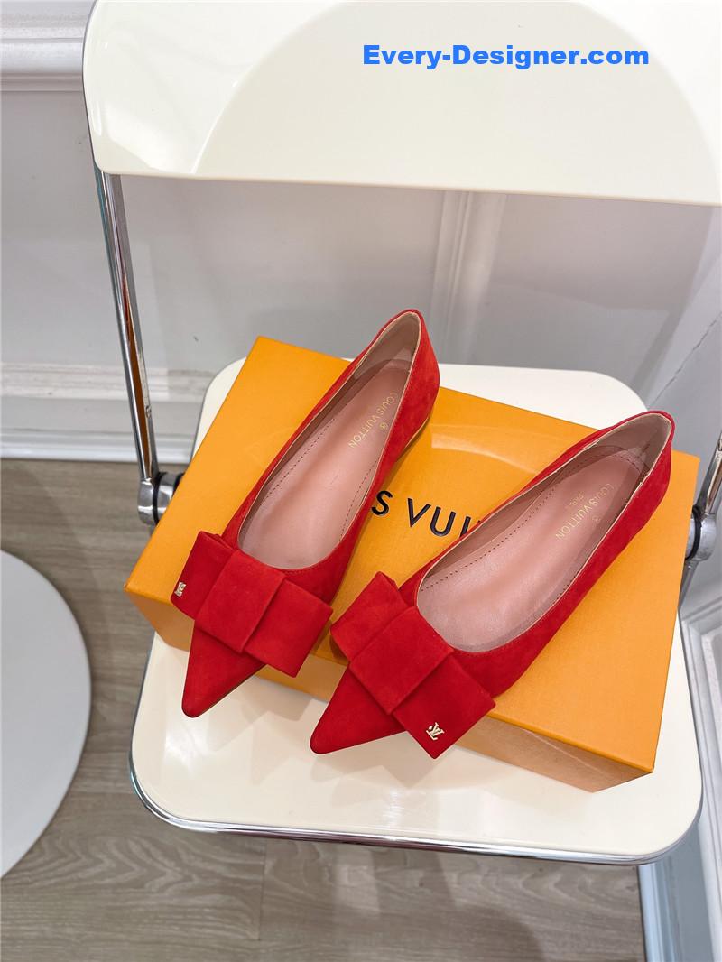 l0vis Vvtt0n lv bowknot pointed shoes