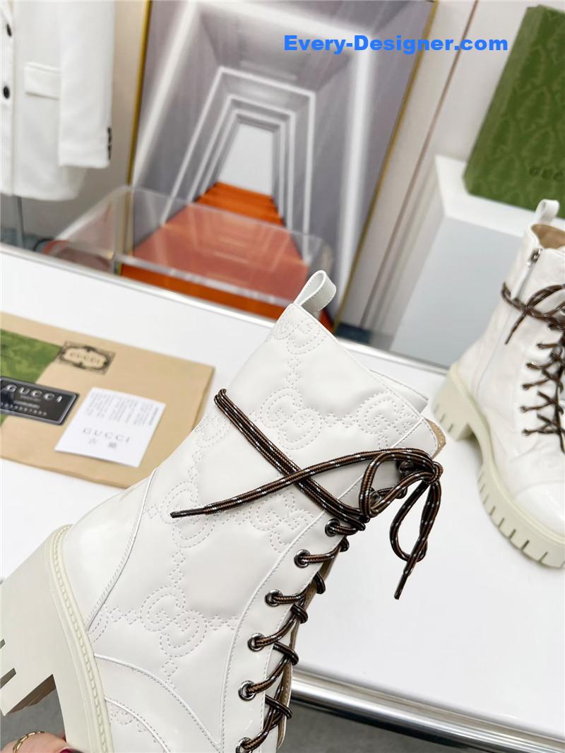 Gvc*1 double g electric embroidery version lace-up 8 inch boots