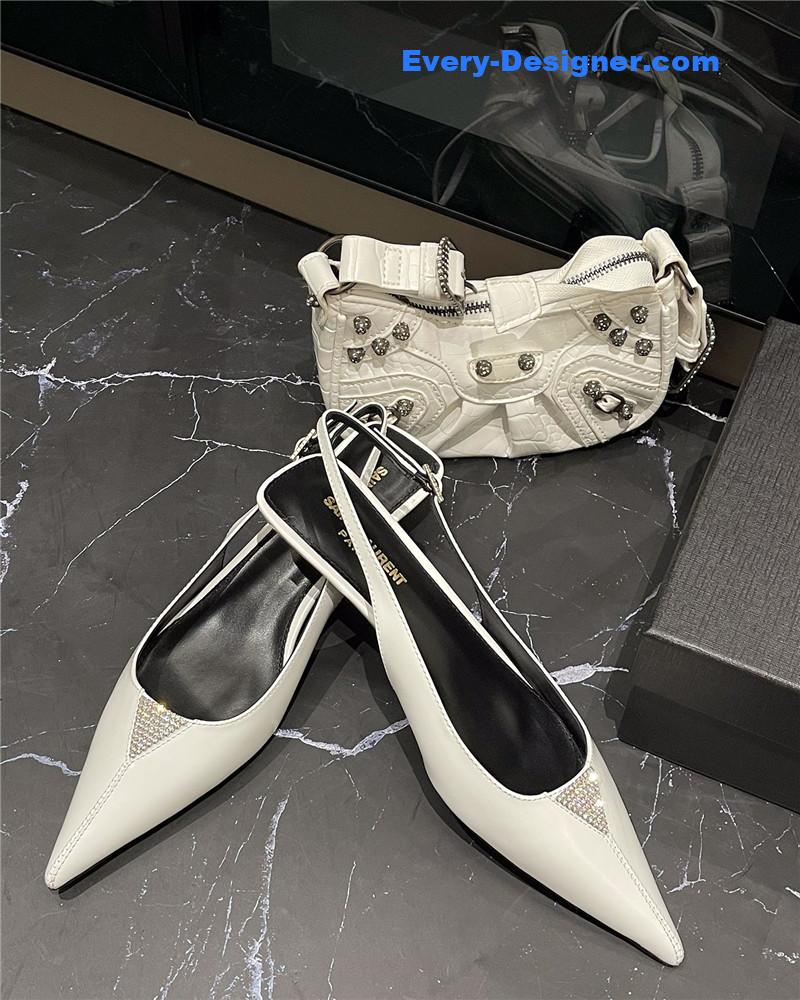 Y51 new pointed rhinestone small high heels
