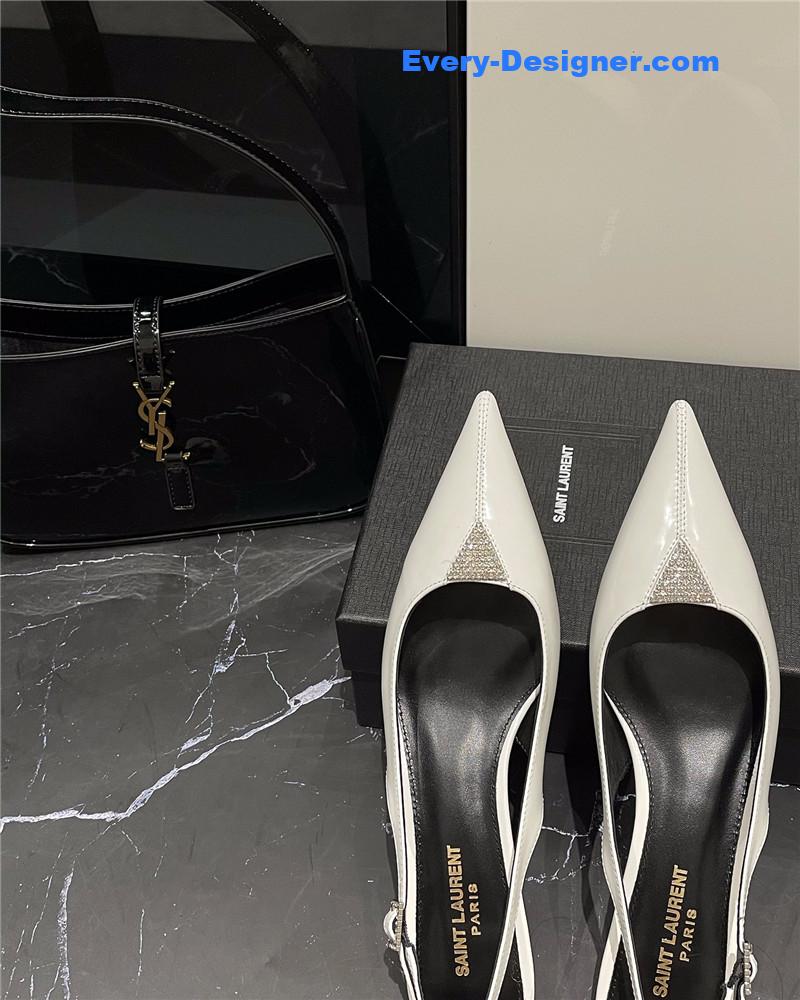 Y51 new pointed rhinestone small high heels
