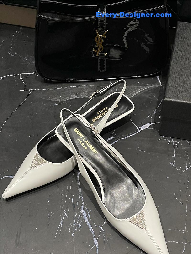 Y51 new pointed rhinestone small high heels