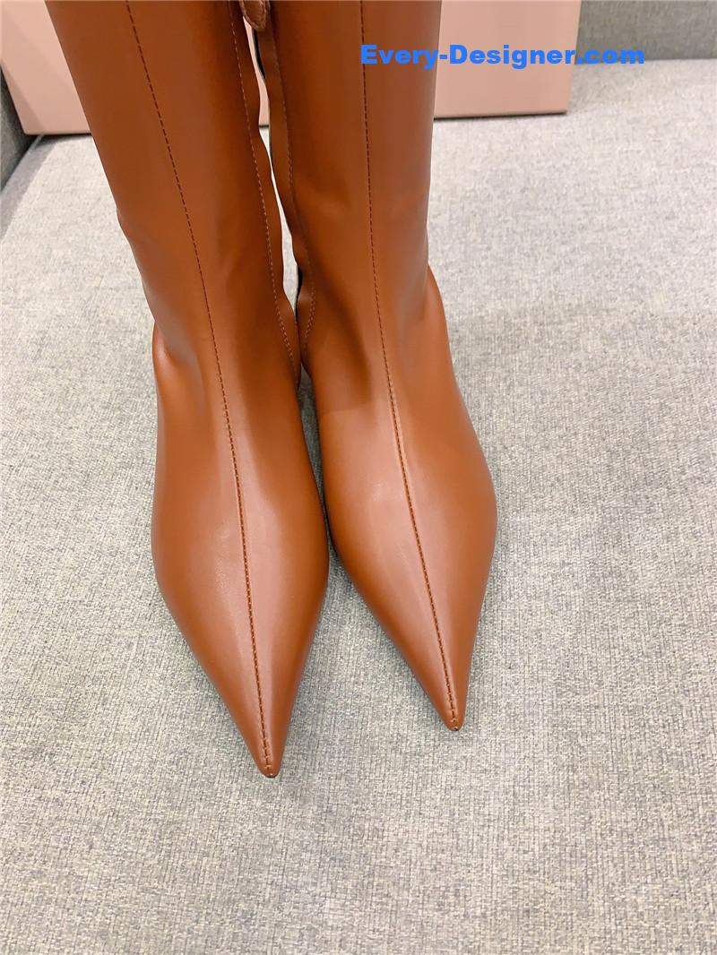 M1um1u new pointed toe high heel elastic sock boots