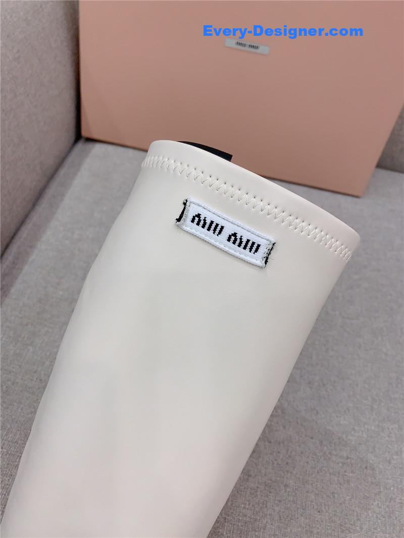 M1um1u new pointed toe high heel elastic sock boots