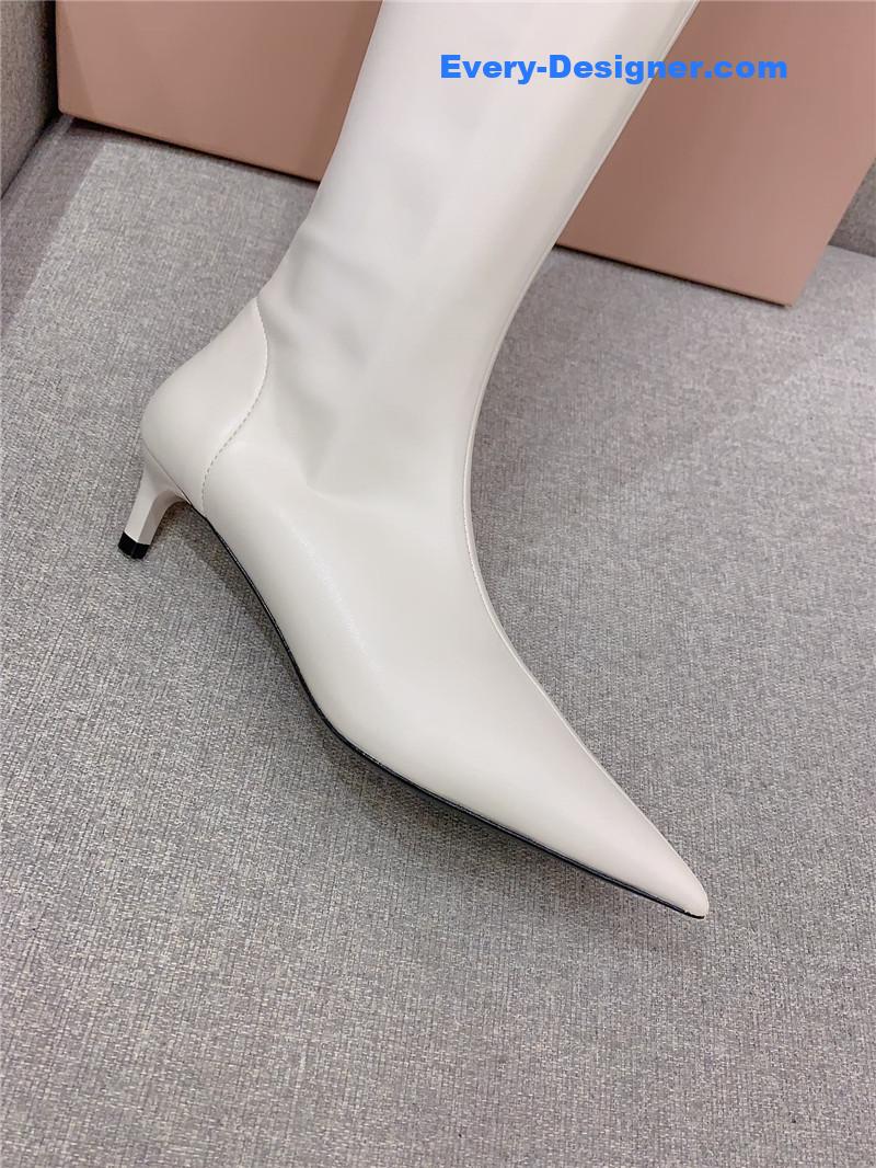 M1um1u new pointed toe high heel elastic sock boots