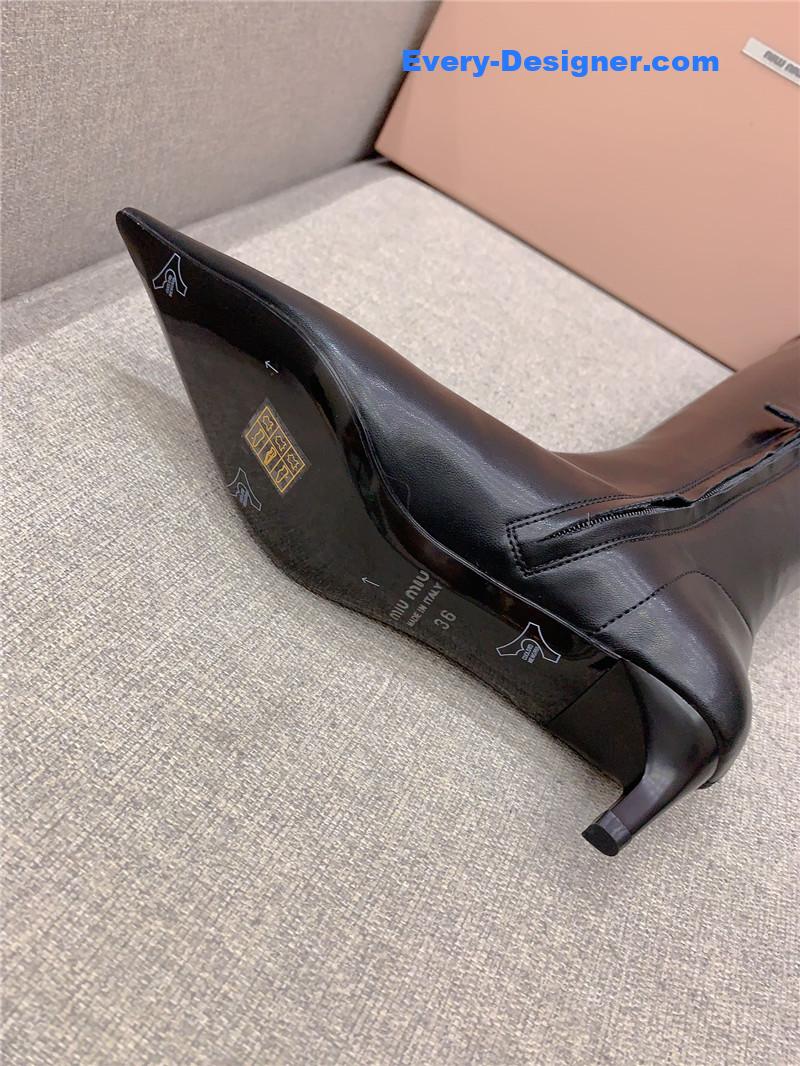 M1um1u new pointed toe high heel elastic sock boots