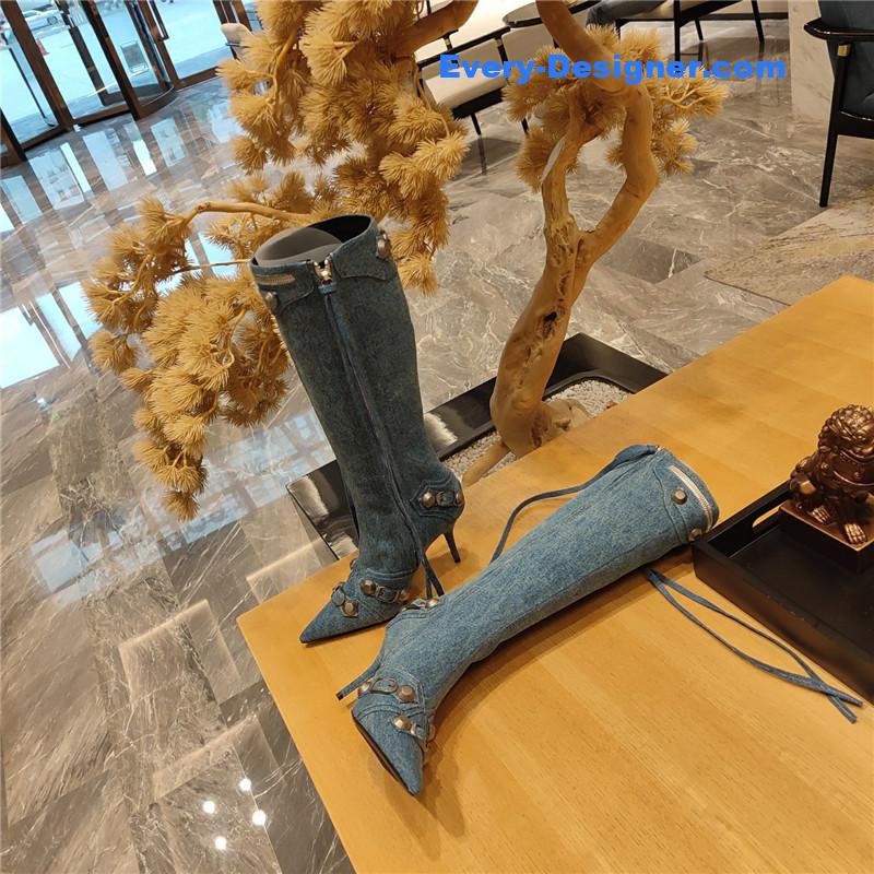 Ba1en*iaga metal stud le cagloe motorcycle boots