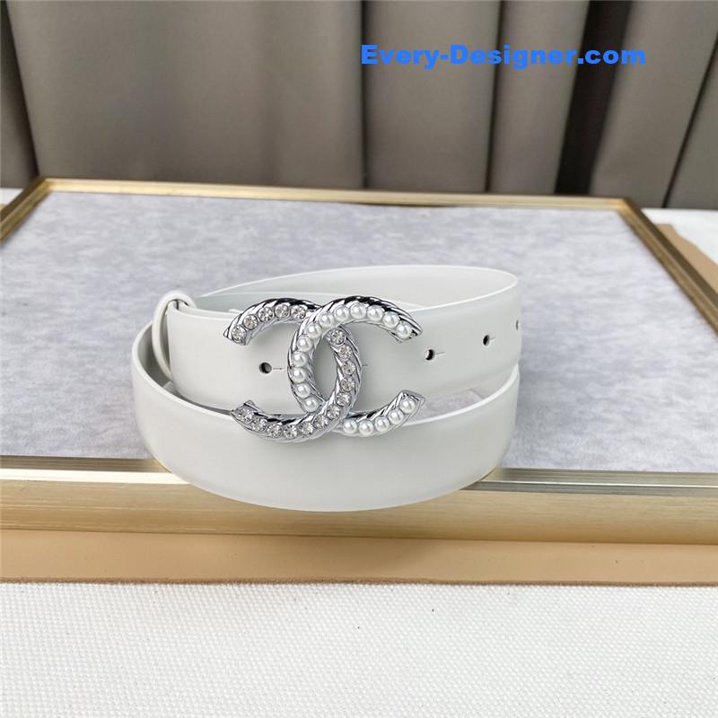 Ch**el plain cowhide 3cm versatile small belt
