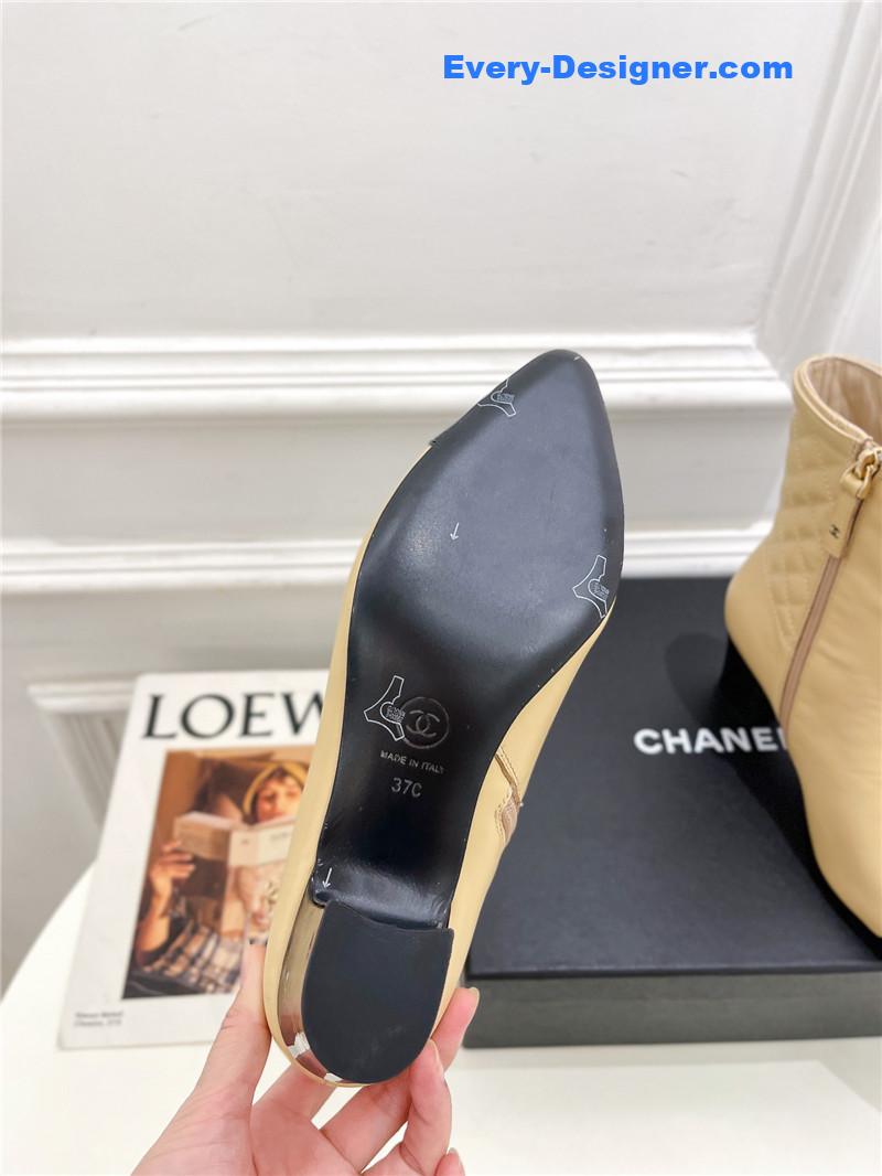 CC counter classic electric embroidery thick heel short boots