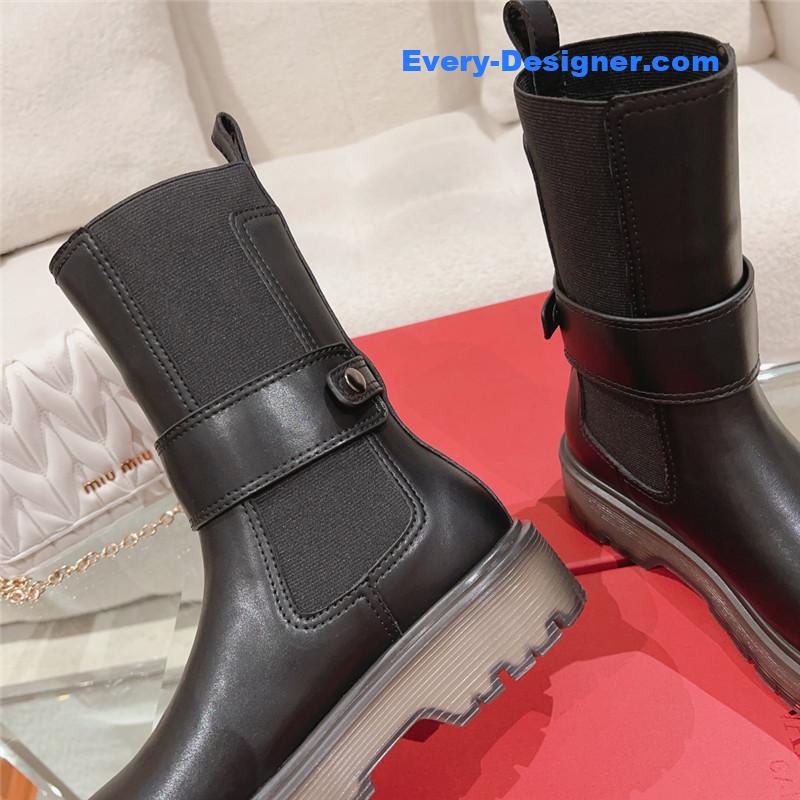 Va1e*ntin0 rivet short nude boots