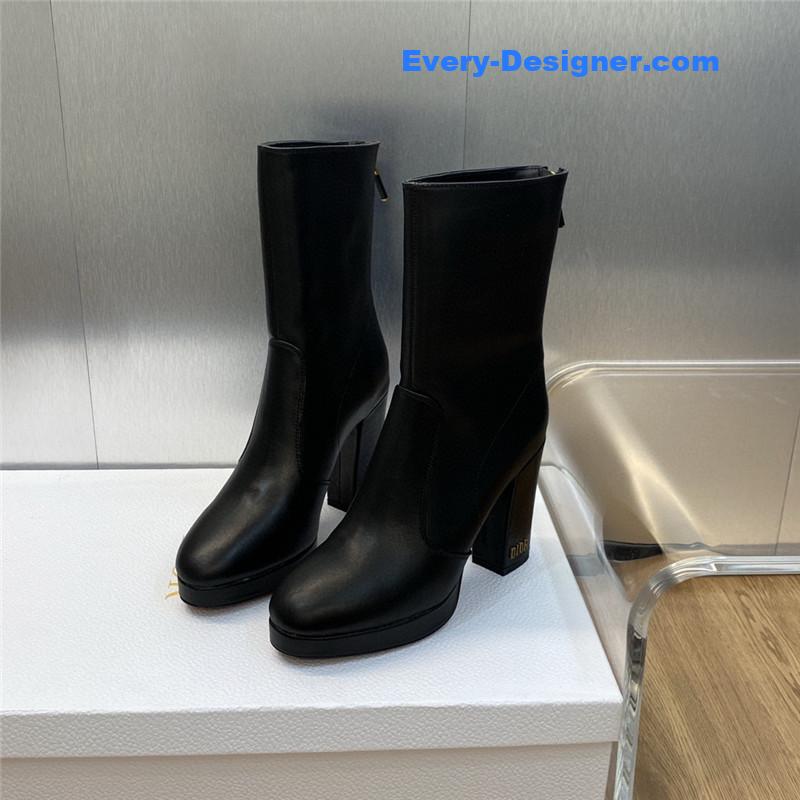 D10r cd letter logo hardware buckle motorcycle boots