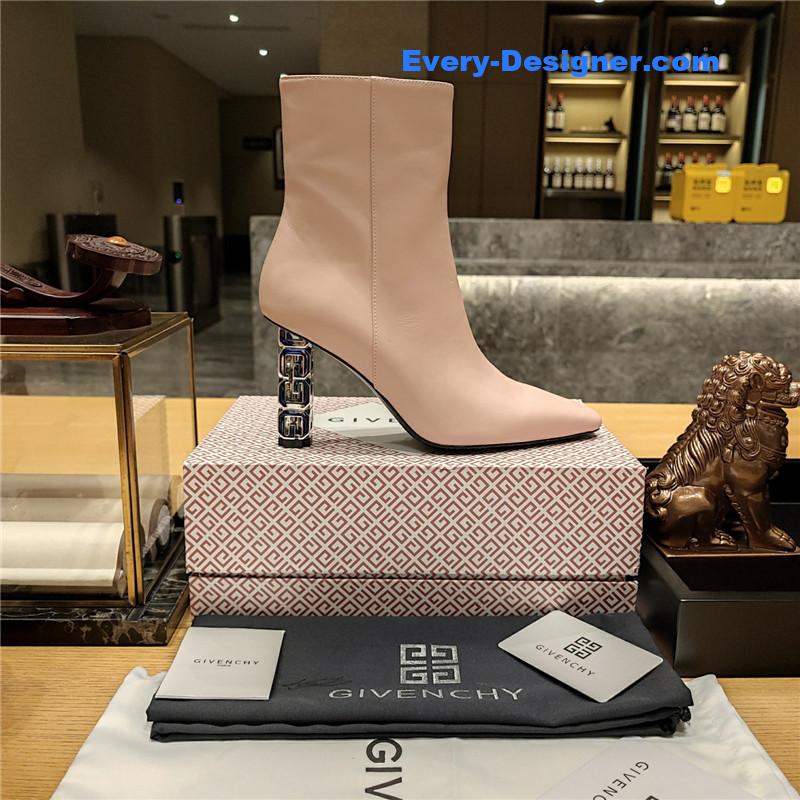 Givenchy G heel small square toe short boots