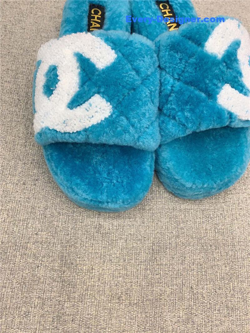 CC new thick sole fur slippers