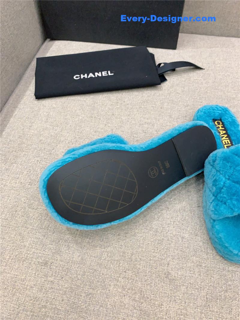 CC new thick sole fur slippers