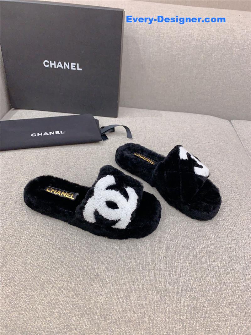 CC new thick sole fur slippers
