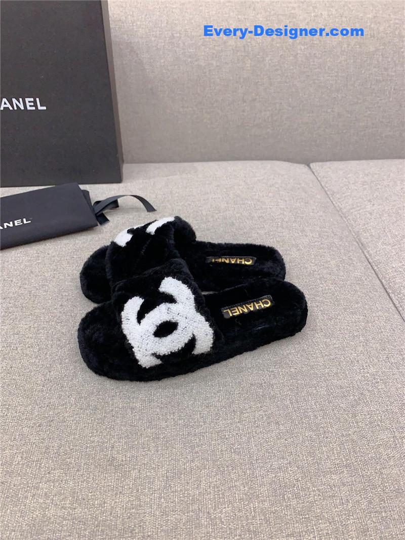 CC new thick sole fur slippers