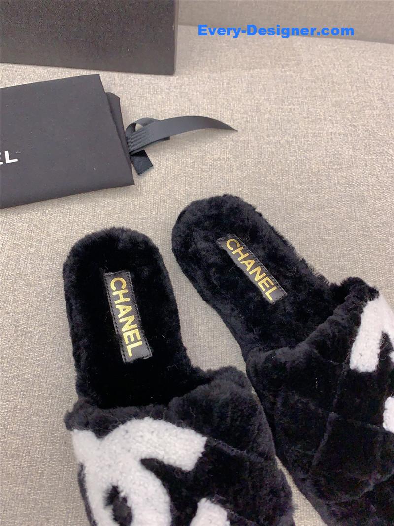 CC new thick sole fur slippers