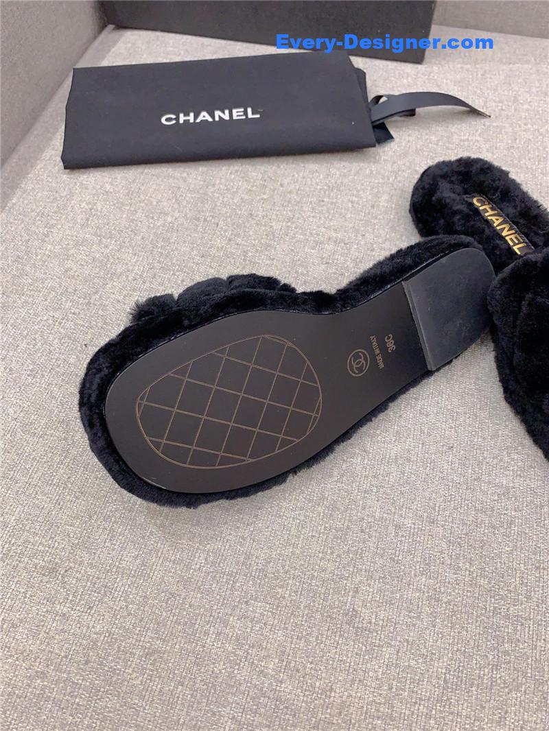 CC new thick sole fur slippers