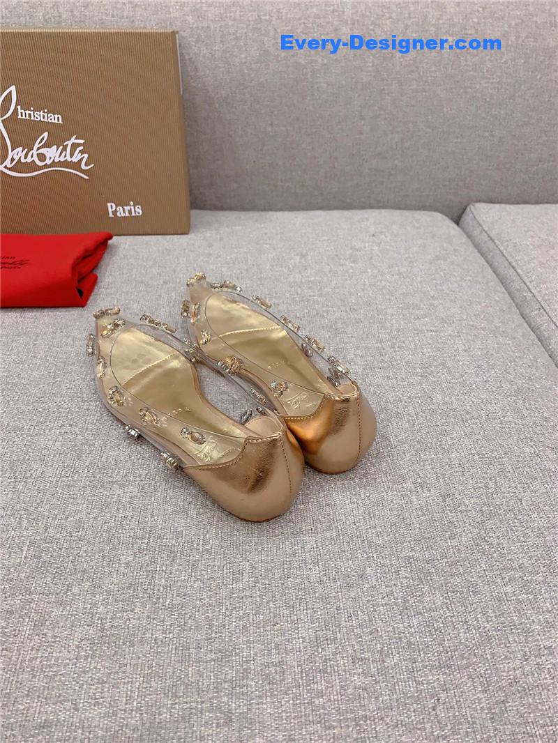 Chr1st1an louboutin crystal clear red sole high heels