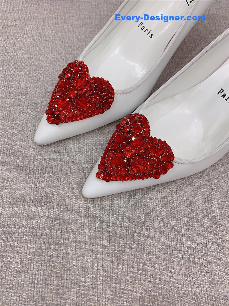 Chr1st1an louboutin heart ruby red high heels