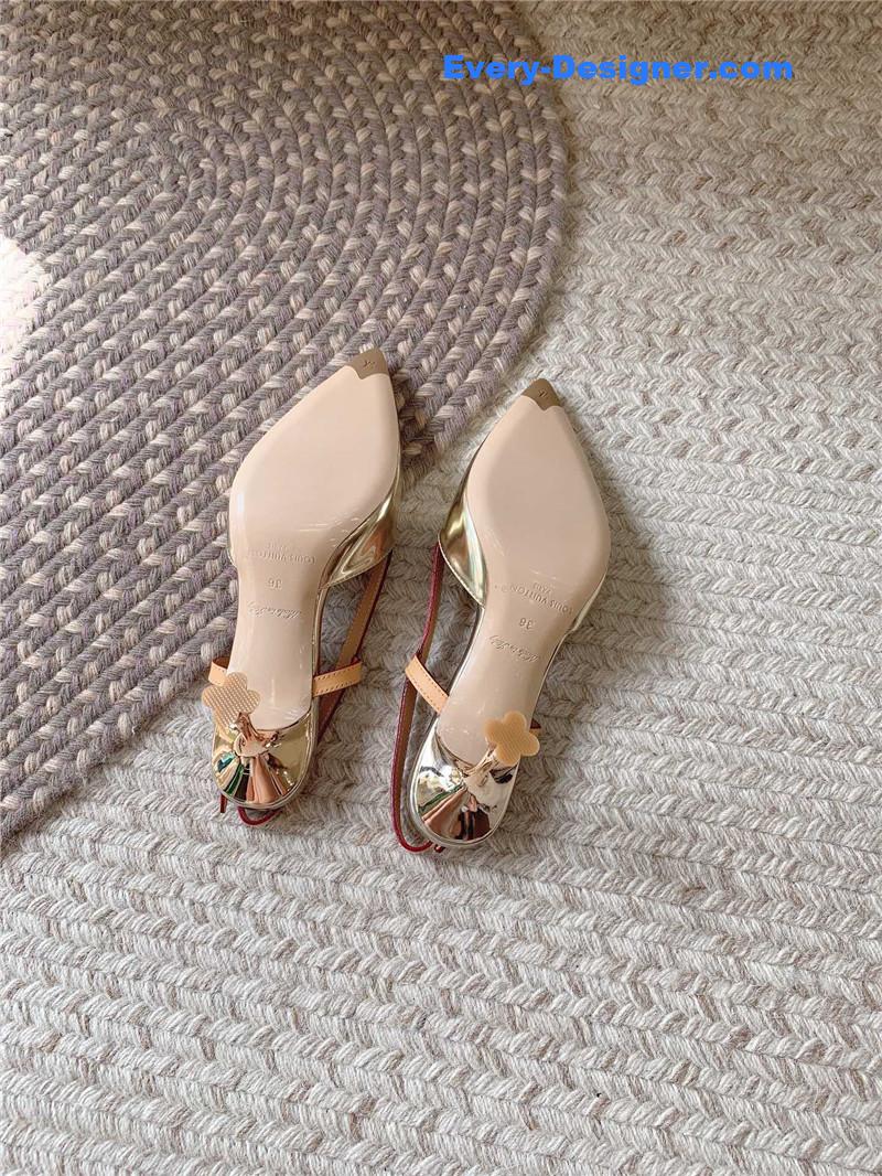 l0vis Vvtt0n lv new blossom slingback high heels