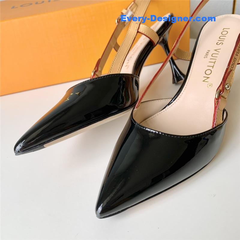 l0vis Vvtt0n lv flower electroplated heel back high heel sandals