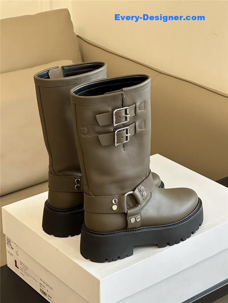 Ce1i*e thick sole mid-calf boots