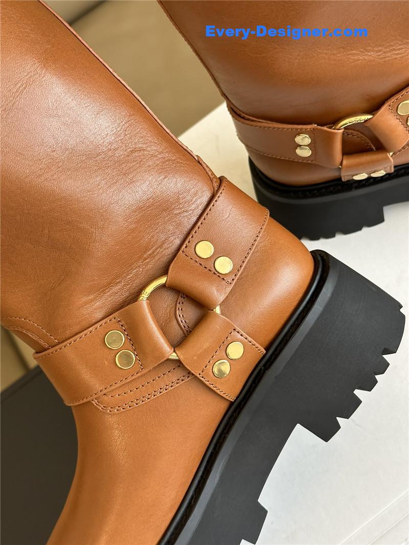 Ce1i*e thick sole mid-calf boots