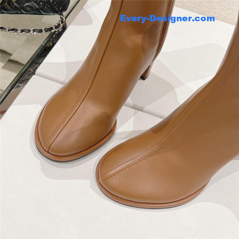 The R0w new autumn and winter side pull high heel boots