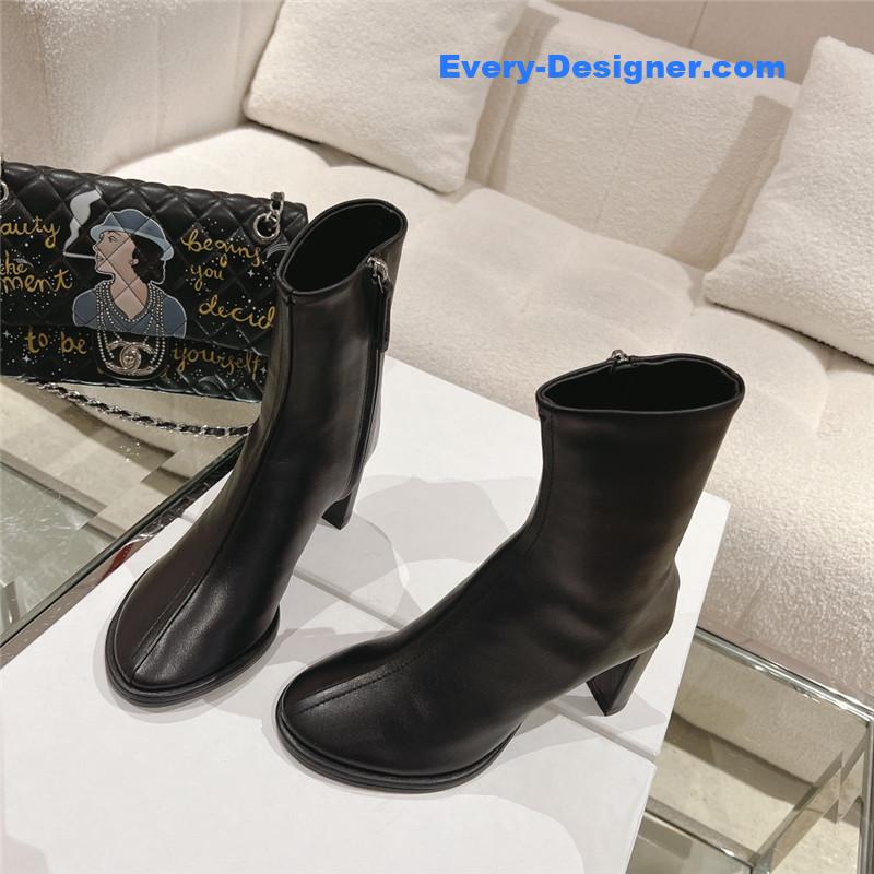 The R0w new autumn and winter side pull high heel boots