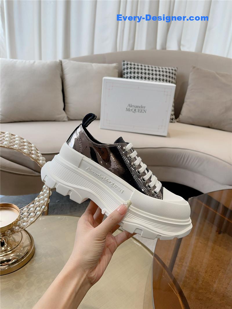 a1exa*der Mcqv*en new canvas series thick-soled dad shoes