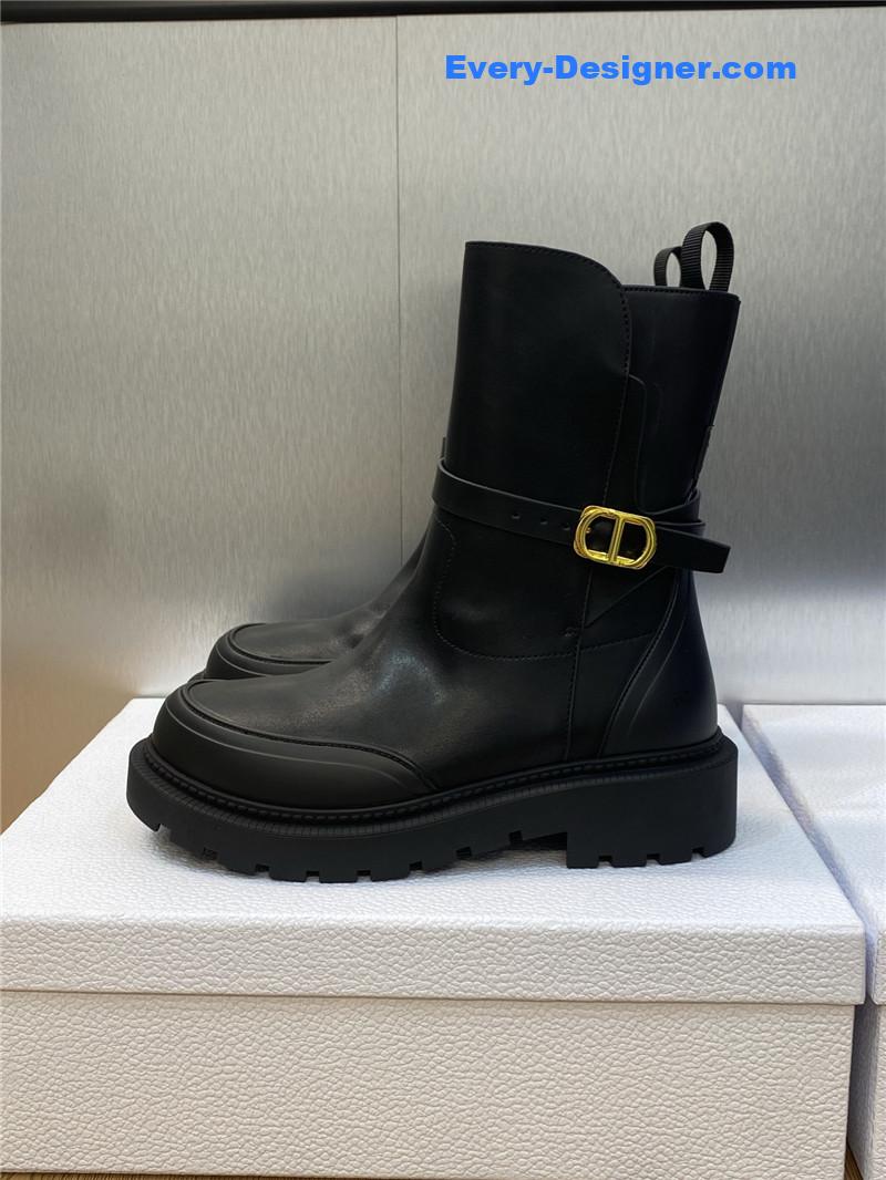 D10r cd letter logo hardware buckle motorcycle boots