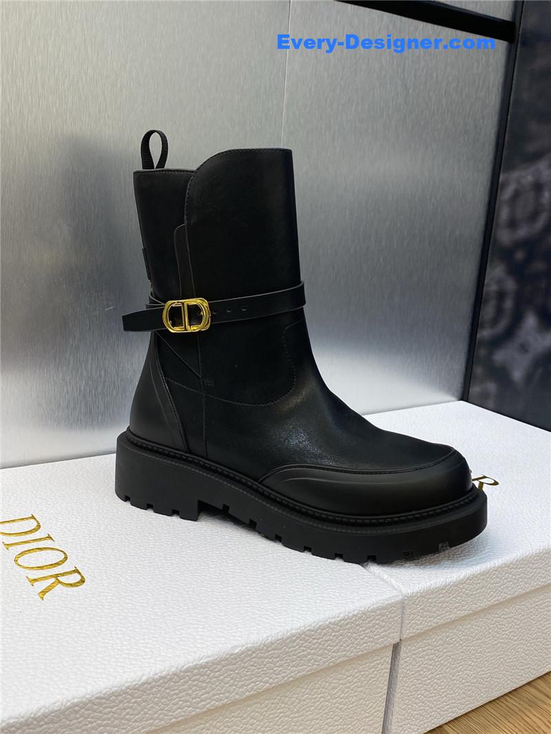 D10r cd letter logo hardware buckle motorcycle boots