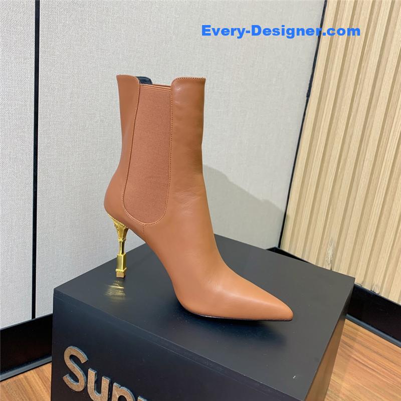 Balmain pointed toe metal heel boots