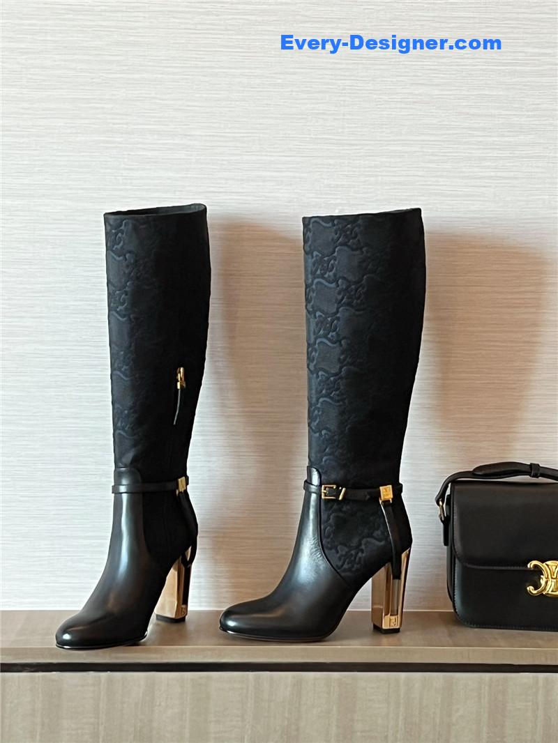 F**di autumn and winter delfina original calfskin high boots