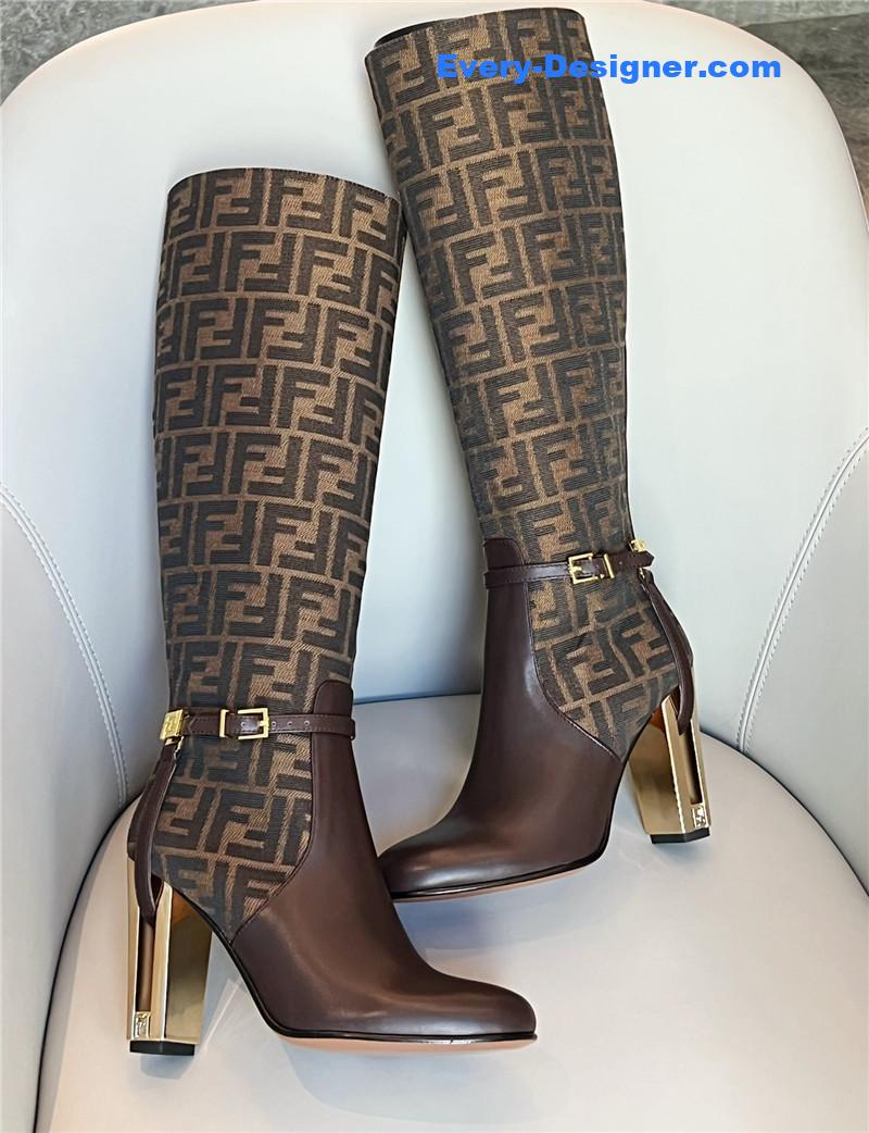 F**di autumn and winter delfina original calfskin high boots