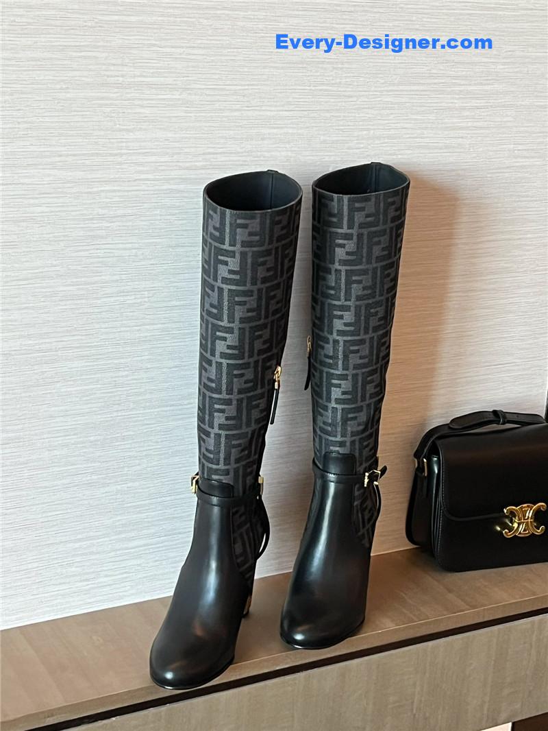 F**di autumn and winter delfina original calfskin high boots