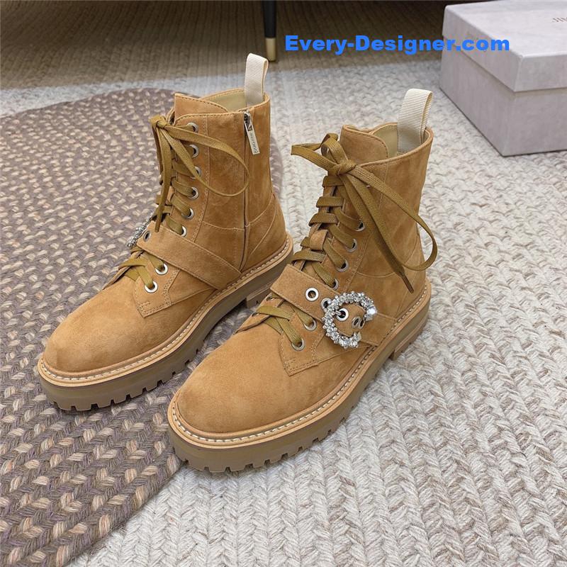 J1m*y Ch00 classic logo military boots