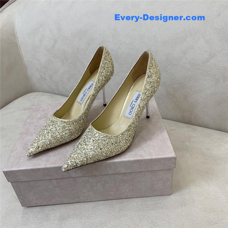 J1m*y Ch00 gradient stitching series high heels