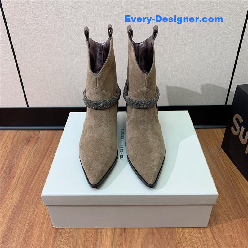 runello cinelli chunky heel boots