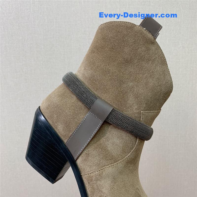 runello cinelli chunky heel boots