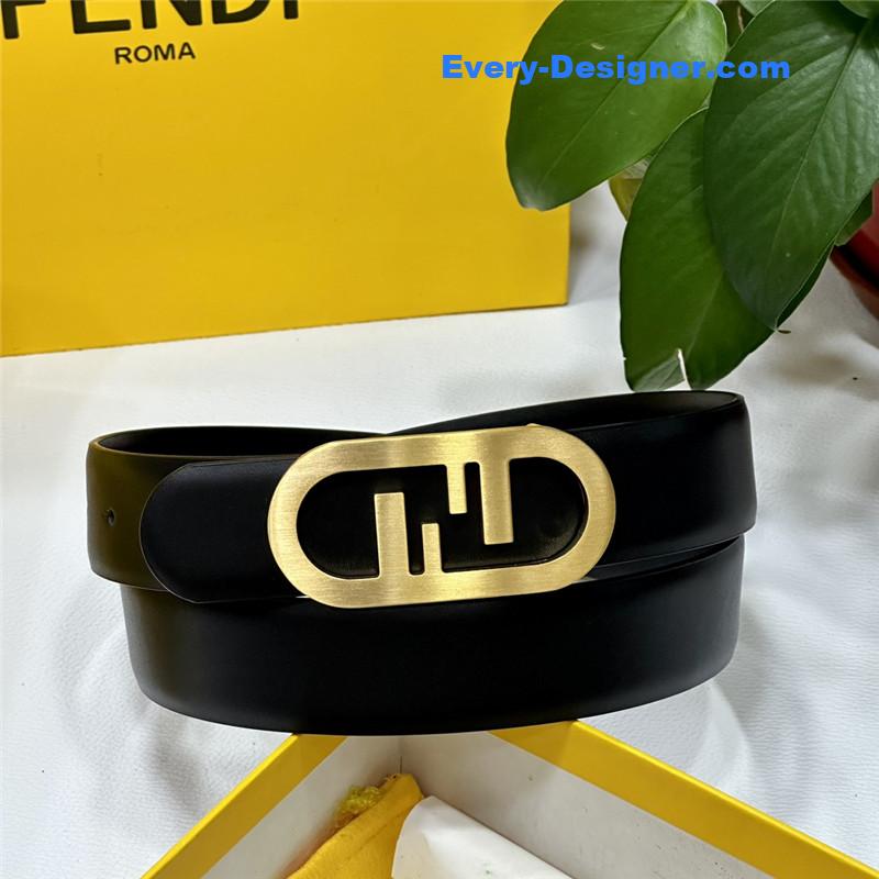 F**di classic f copper buckle belt