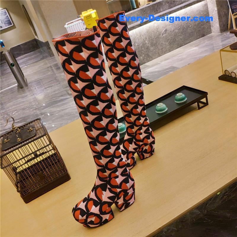Pra*a catwalk high imitation platform boots