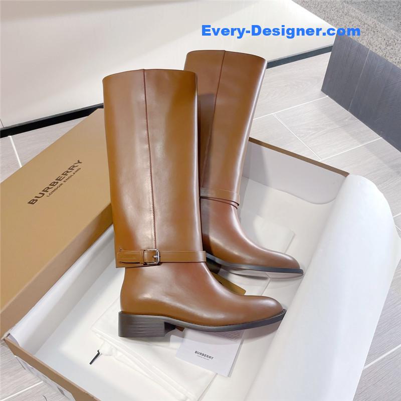 Bv*b*rry brown ankle strap long boots