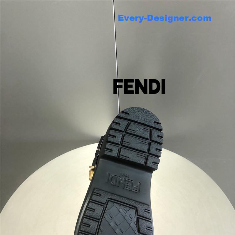 F**di metal logo martin boots short boots
