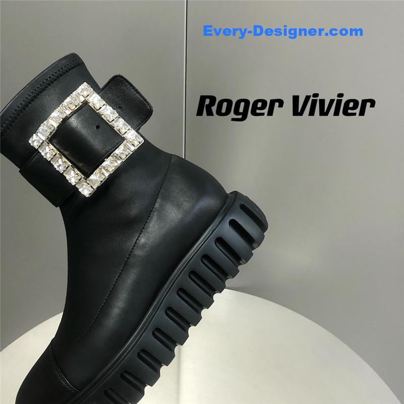 Roger vivor thick-soled stretch ankle boots